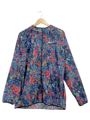 Vorschaubild 1 von Herren Laufjacke Windbreaker Kapuze Floral Mehrfarbig Gr. L