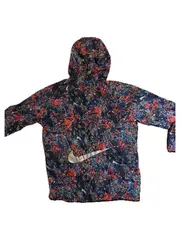 Vorschaubild 4 von Herren Laufjacke Windbreaker Kapuze Floral Mehrfarbig Gr. L