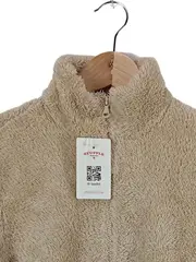 Vorschaubild 3 von Damen Fleecejacke Teddyfleece Stehkragen Beige Gr. S