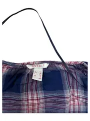 Vorschaubild 3 von Damen Bluse Karohemd Gr. 36 S Blau Rot Kariert 3/4-Arm