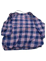 Vorschaubild 2 von Damen Bluse Karohemd Gr. 36 S Blau Rot Kariert 3/4-Arm