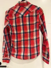 Vorschaubild 2 von Herren Freizeithemd Kariert Rot Gr. S Western Style Baumwolle