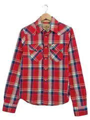 Vorschaubild 1 von Herren Freizeithemd Kariert Rot Gr. S Western Style Baumwolle