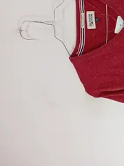 Vorschaubild 6 von Denim Pullover Herren Gr. S V-Ausschnitt Rot Meliert Baumwolle