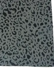 Vorschaubild 4 von TAIFUN Damen Hemdbluse L/40 Grau Animal Print Glitzer Kurzarm Modisch