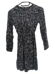 Vorschaubild 2 von Sommerkleid Kinder Gr. 158 Schwarz Abstrakt Viskose Freizeit