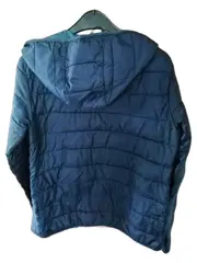 Vorschaubild 2 von Steppjacke Kinder Gr. 164 Blau Kapuze Übergangsjacke