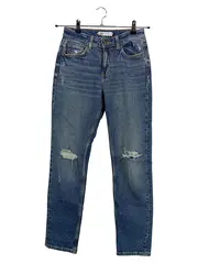 Vorschaubild 1 von Destroyed Jeans Damen Gr. 34 Blau Ripped Denim Casual