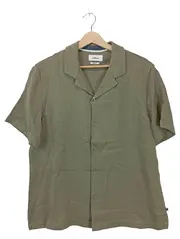 Vorschaubild 1 von Herren Leinen Hemd Kurzarm Gr. 56/3XL Oliv Casual Freizeithemd