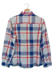 Vorschaubild 2 von Damen Bluse Gr. 40/L Kariert Mehrfarbig Langarm Baumwolle