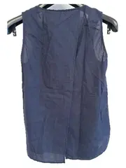 Vorschaubild 2 von Damen Top Ärmellos Häkeldetail Blau Gr. S 36