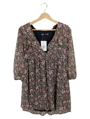 Vorschaubild 1 von Damen Kleid S/36 Blumenmuster Rüschen Romantisch Mehrfarbig