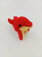 Vorschaubild 1 von Kuscheltier Delfin Rot 7 cm Plüschtier Stofftier Sammlerstück