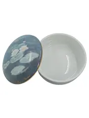 Vorschaubild 2 von Artis Orbis Schmuckdose Porzellan Seerosen Blau Gold 8cm