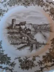 Vorschaubild 2 von Sammelteller Landschaft Porzellan Braun 19 cm Traditionell
