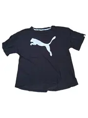 Vorschaubild 1 von Damen T-Shirt Gr. 38 Schwarz Casual Sportlich Logo-Print