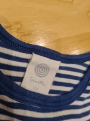 Vorschaubild 3 von Baby Body Langarm Gr. 104 Blau Gestreift Baumwolle Kinder