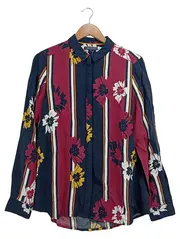 Vorschaubild 1 von Damen Bluse 38;M Blumenmuster Streifen Viskose
