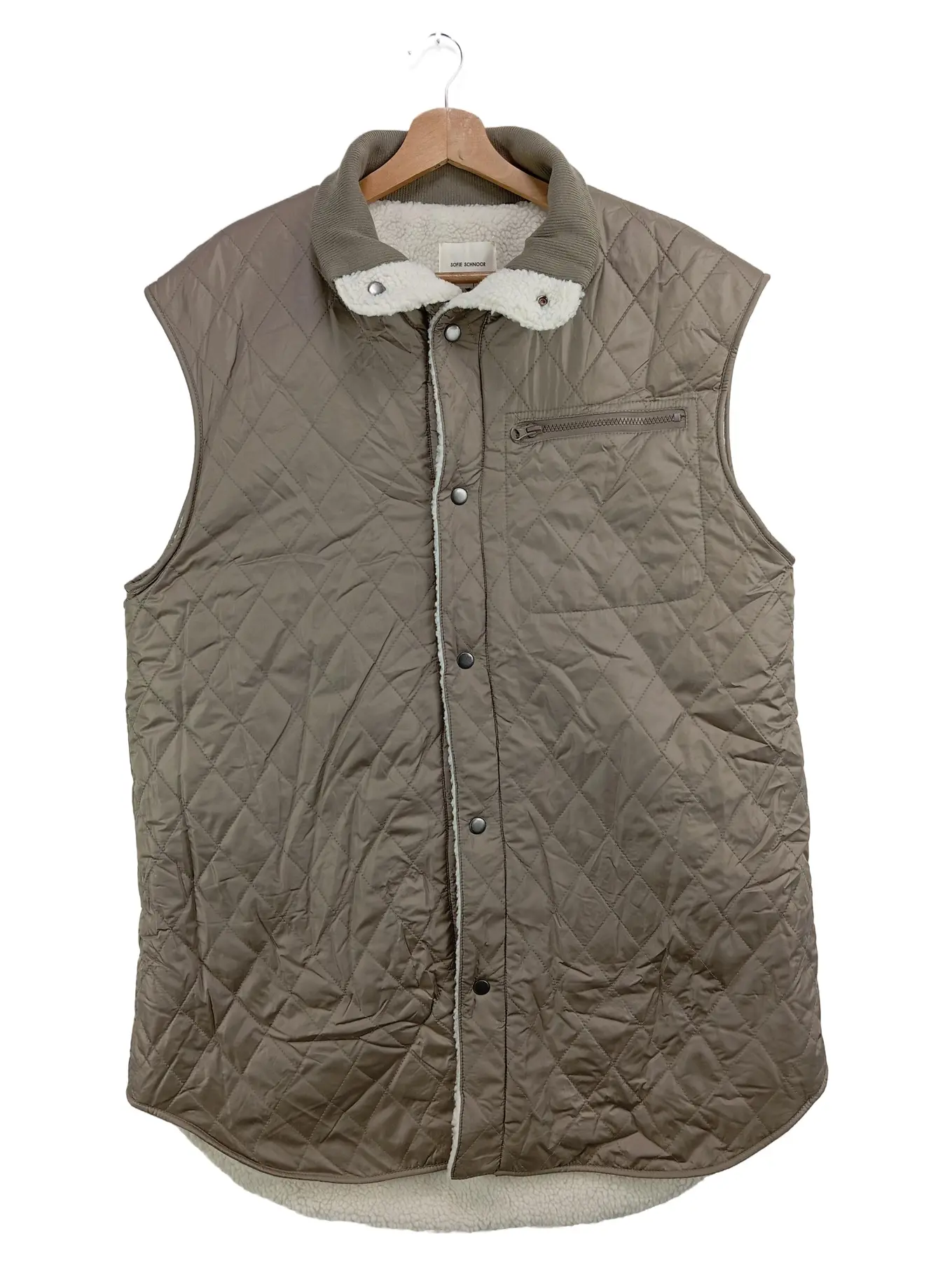 SOFIE SCHNOOR Damen Steppweste Gr. 40/L Braun Streetwear Vintage