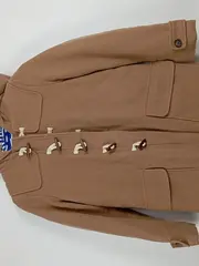 Vorschaubild 3 von Dufflecoat Kinder Gr. 152 Beige Wolle Kapuze Toggle Mantel