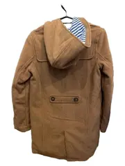 Vorschaubild 2 von Dufflecoat Kinder Gr. 152 Beige Wolle Kapuze Toggle Mantel
