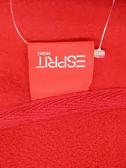 Vorschaubild 2 von Kinder Fleecejacke Gr. 98 Rot Uni Reißverschluss Logo Print