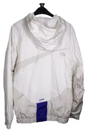 Vorschaubild 3 von Windbreaker Jacke Herren M Kapuze Weiß Sportjacke Big Swoosh