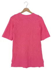 Vorschaubild 2 von Damen Freizeitkleid Gr. 40/L Rosa Lochmuster Streetwear