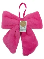 Vorschaubild 2 von Home Dekoanhänger Schleife Kunstfell Pink 28x26cm Deko Hänger