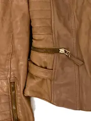 Vorschaubild 4 von Lederjacke Damen Braun Gr. 36/S Modern Freizeit Leder