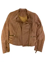 Vorschaubild 1 von Lederjacke Damen Braun Gr. 36/S Modern Freizeit Leder