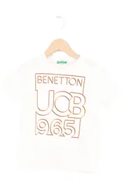 Vorschaubild 1 von T-Shirt Kinder Gr. 110 Weiß Schriftzug Baumwolle