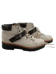 Vorschaubild 1 von Damen Stiefelette Hiking Boot Beige Leder Monogram Gr. 40