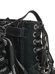 Vorschaubild 5 von Mädchen Schnürstiefel Gr. 37 Schwarz Leder Combat Boots