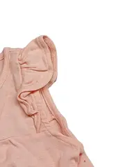 Vorschaubild 2 von Trägerkleid Baby Mädchen Gr. 56 Rosa Rüschen Baumwolle Leinen