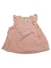 Vorschaubild 1 von Trägerkleid Baby Mädchen Gr. 56 Rosa Rüschen Baumwolle Leinen