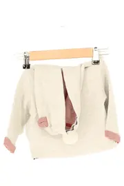 Vorschaubild 2 von Baby Strickjacke Kapuze Katze Gr. 74 Beige Kinder Cardigan