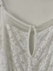 Vorschaubild 4 von Damen Jumpsuit Romper Spitze Weiß Gr. 34/XS Sommer