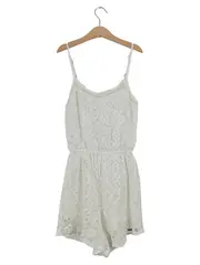 Vorschaubild 1 von Damen Jumpsuit Romper Spitze Weiß Gr. 34/XS Sommer