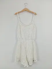 Vorschaubild 2 von Damen Jumpsuit Romper Spitze Weiß Gr. 34/XS Sommer