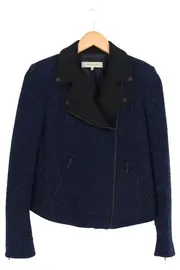 Vorschaubild 1 von Gerard Darel Damen Leichte Jacke Gr. 38/M Blau Wolle Elegant Klassisch