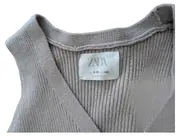 Vorschaubild 5 von Kinder Strickjacke Ärmellos Rippstrick Beige Gr. 140 Freizeit