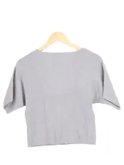 Vorschaubild 2 von Damen Bluse Grau Gr. 36/S Kurzarm Casual Modisch