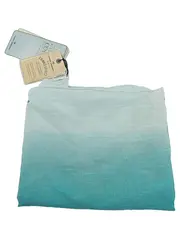 Vorschaubild 1 von Damen Schal Türkis Farbverlauf Baumwolle 174x62 cm Crinkle