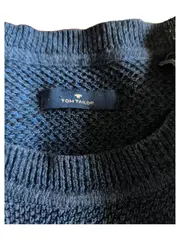 Vorschaubild 4 von Herren Pullover Blau Strukturmuster Langarm Gr. 44