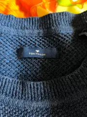 Vorschaubild 5 von Herren Pullover Blau Strukturmuster Langarm Gr. 44