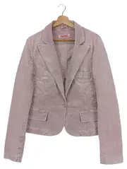 Vorschaubild 1 von Damen Cordjacke Rosa Gr. 44/XXL Vintage Elegant Baumwolle