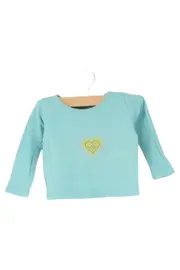Vorschaubild 1 von Langarmshirt Kinder Gr. 92 Blau Herz Stickerei Baumwolle