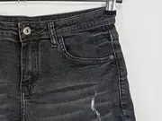 Vorschaubild 3 von LALU Damen Jeans Shorts Gr. 38 Grau Destroyed Look Denim
