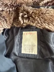 Vorschaubild 3 von Damen Winterjacke Gr. 36 Grau Casual Gesteppt Kapuze Fellbesatz